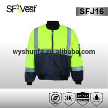 Chaqueta reflectante de seguridad chaqueta de color naranja negro chaleco de seguridad chaqueta softshell impermeable 300d oxford